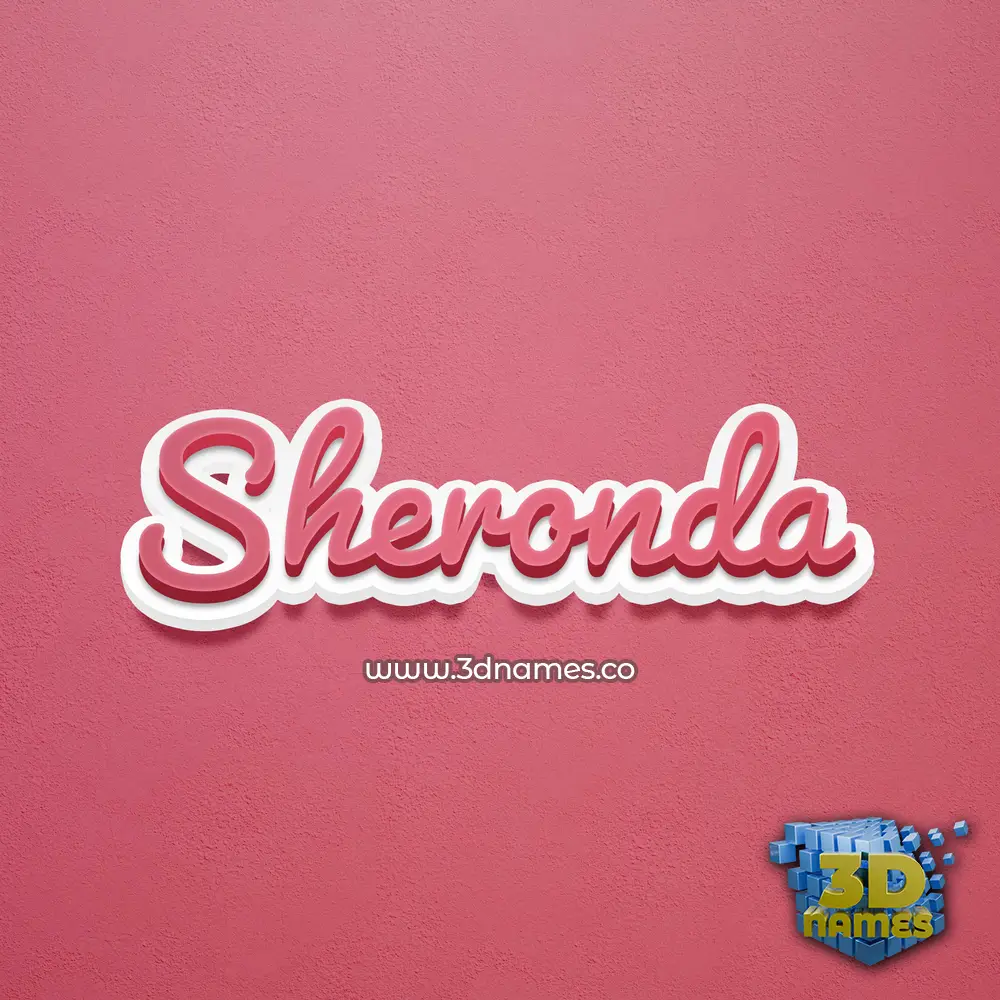 sheronda in Red Scribble style - 3D name wallpaper