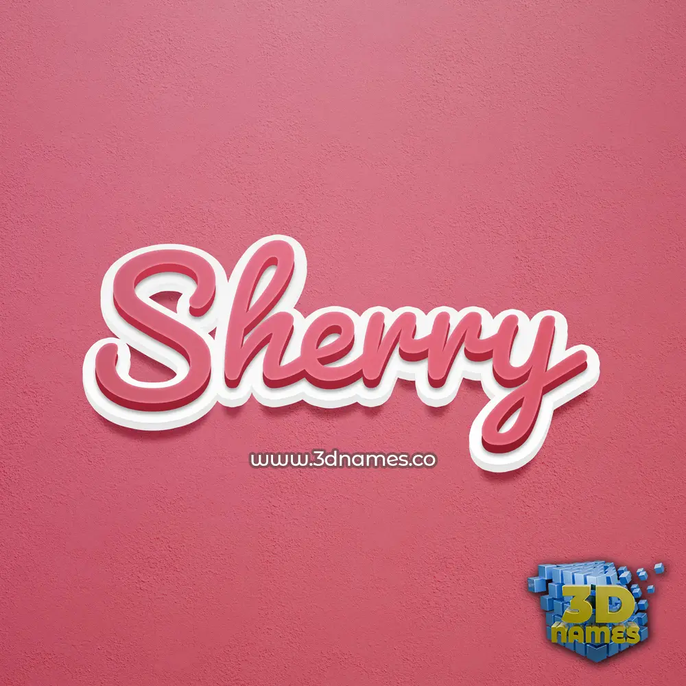 sherry in Red Scribble style - 3D name wallpaper sherry in Red Scribble style - 3D name wallpaper