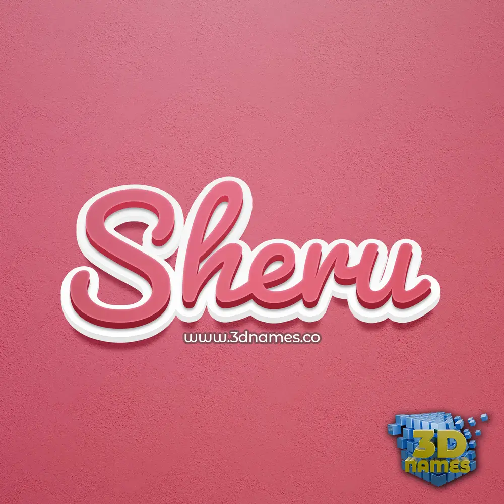 sheru in Red Scribble style - 3D name wallpaper sheru in Red Scribble style - 3D name wallpaper