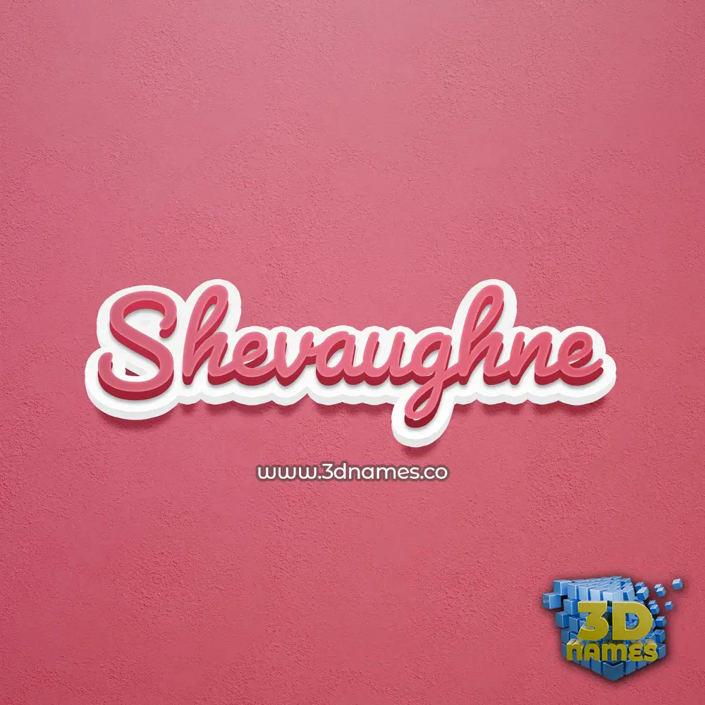 shevaughne in Red Scribble style - 3D name wallpaper