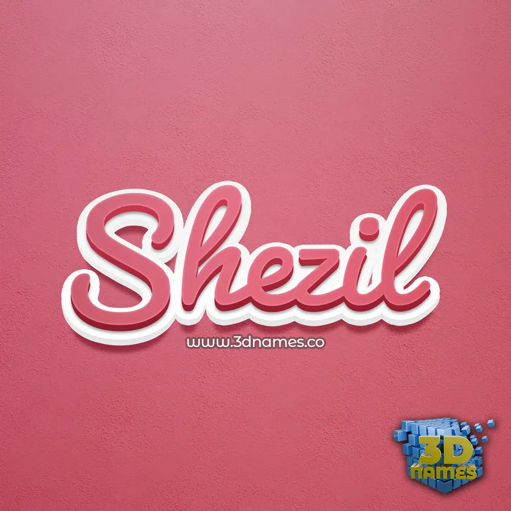 shezil in Red Scribble style - 3D name wallpaper shezil in Red Scribble style - 3D name wallpaper