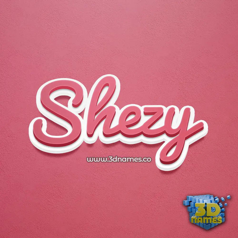 shezy in Red Scribble style - 3D name wallpaper shezy in Red Scribble style - 3D name wallpaper