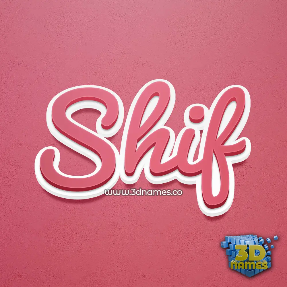 shif in Red Scribble style - 3D name wallpaper shif in Red Scribble style - 3D name wallpaper