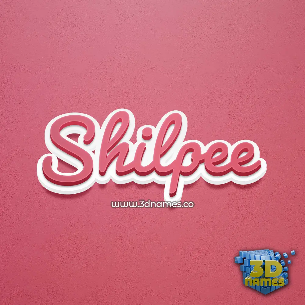 shilpee in Red Scribble style - 3D name wallpaper