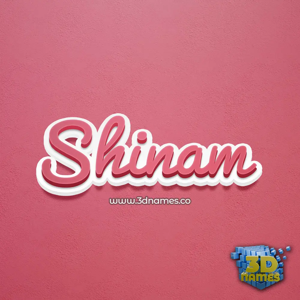 shinam in Red Scribble style - 3D name wallpaper