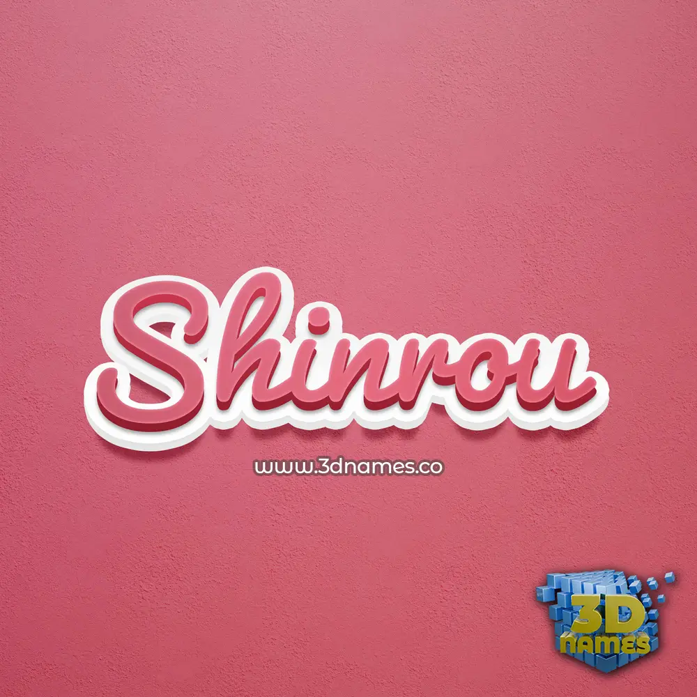shinrou in Red Scribble style - 3D name wallpaper