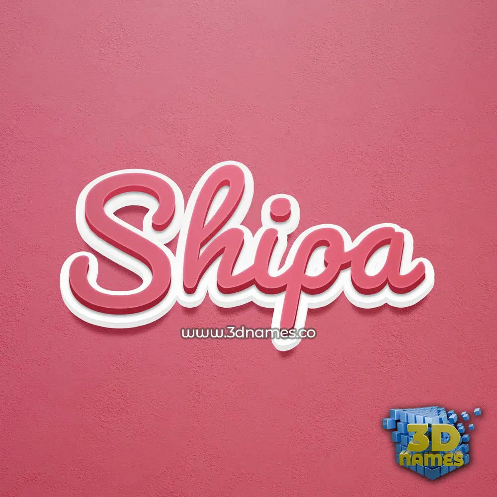shipa in Red Scribble style - 3D name wallpaper