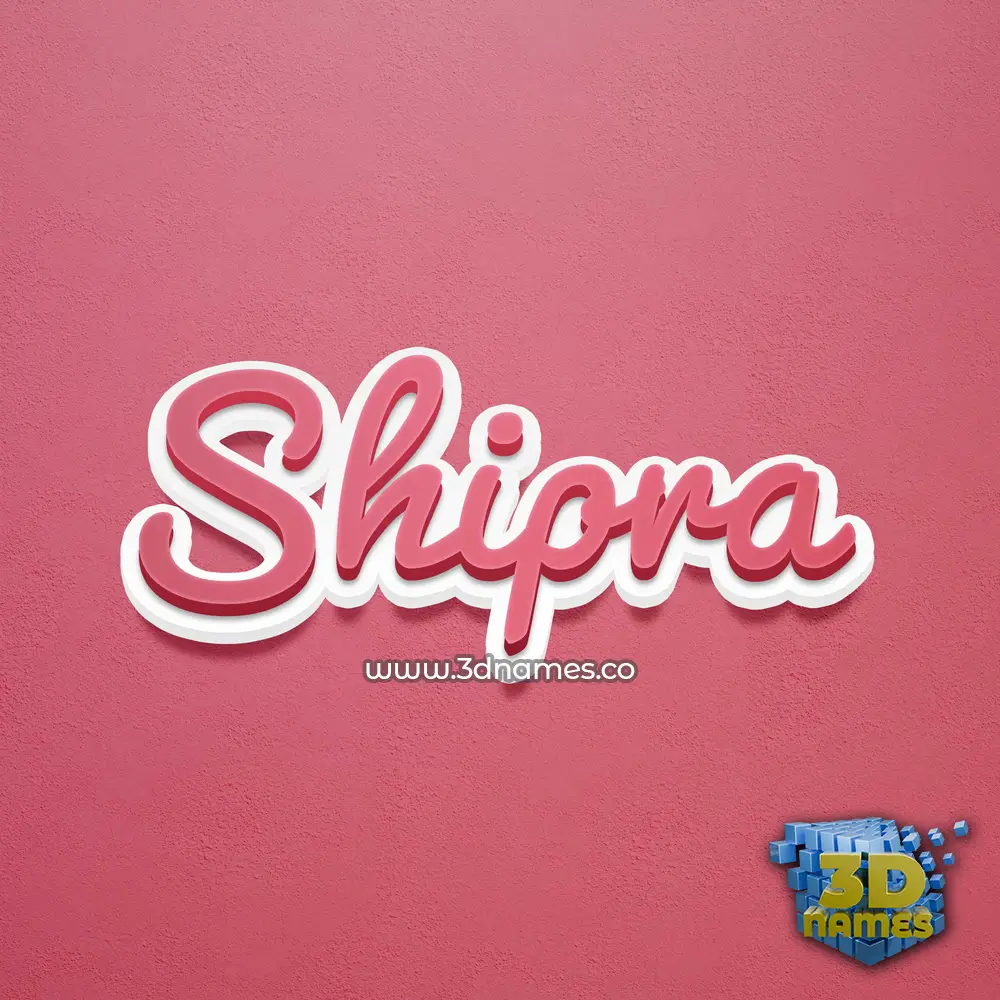 shipra in Red Scribble style - 3D name wallpaper