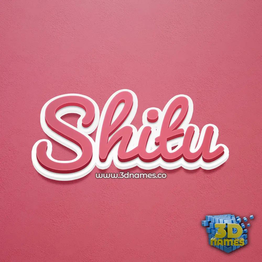 shitu in Red Scribble style - 3D name wallpaper