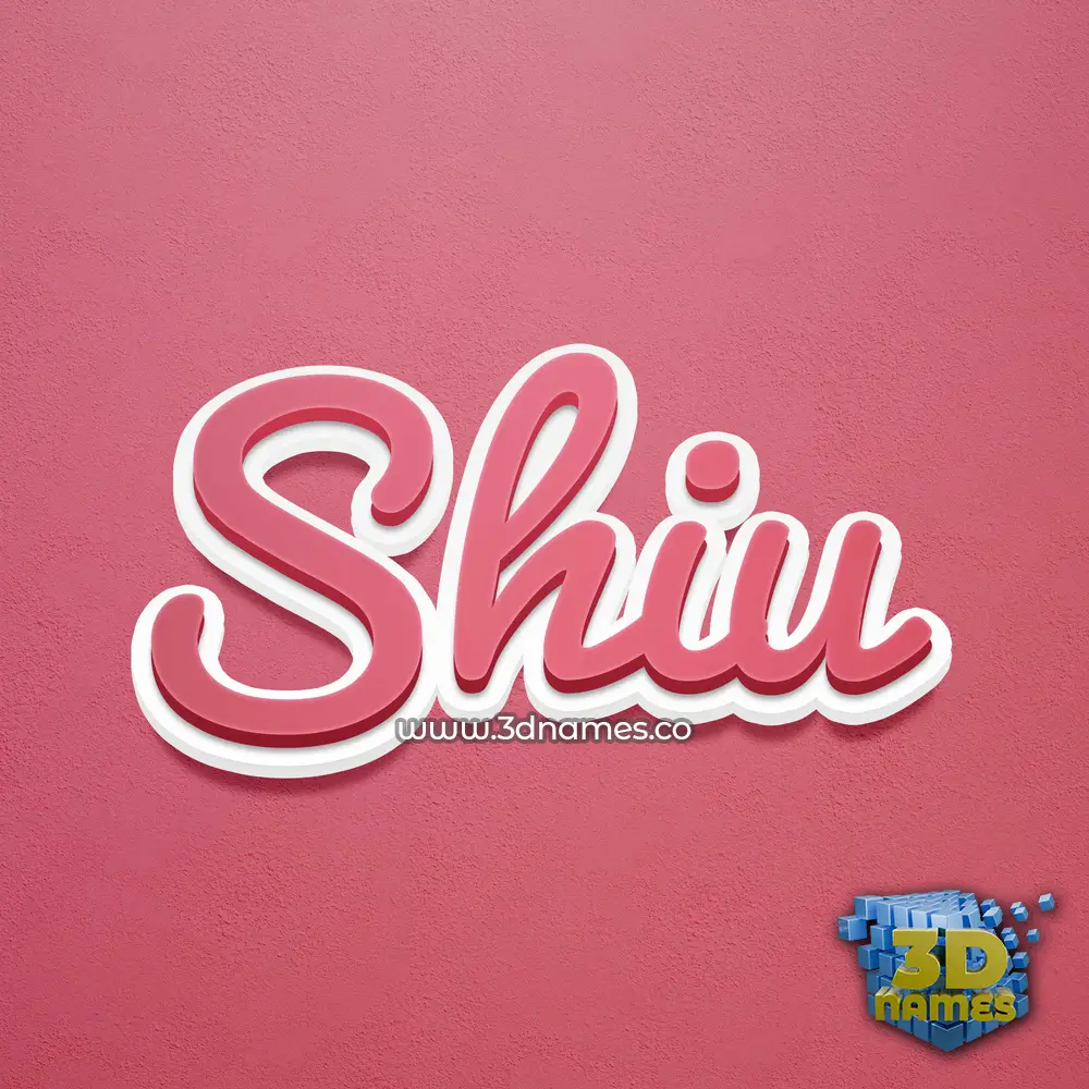shiu in Red Scribble style - 3D name wallpaper shiu in Red Scribble style - 3D name wallpaper