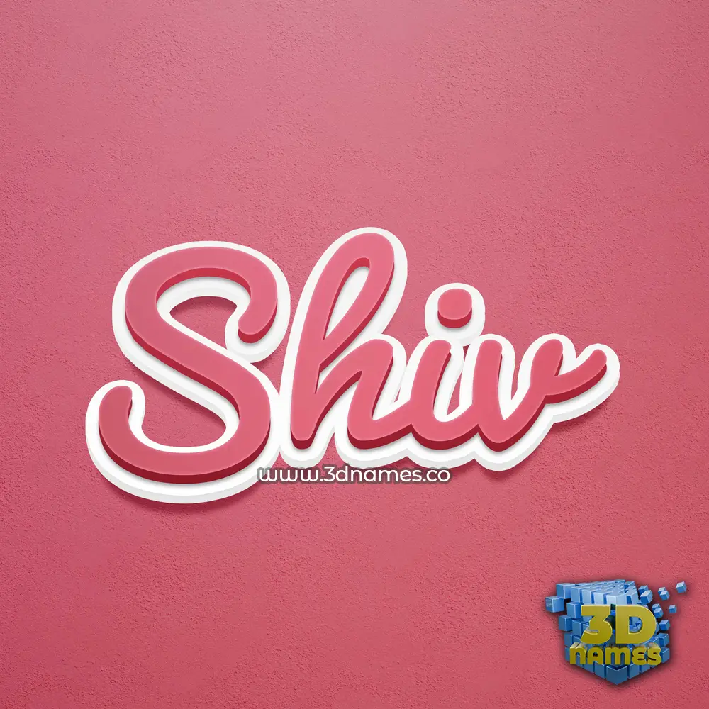 shiv in Red Scribble style - 3D name wallpaper shiv in Red Scribble style - 3D name wallpaper