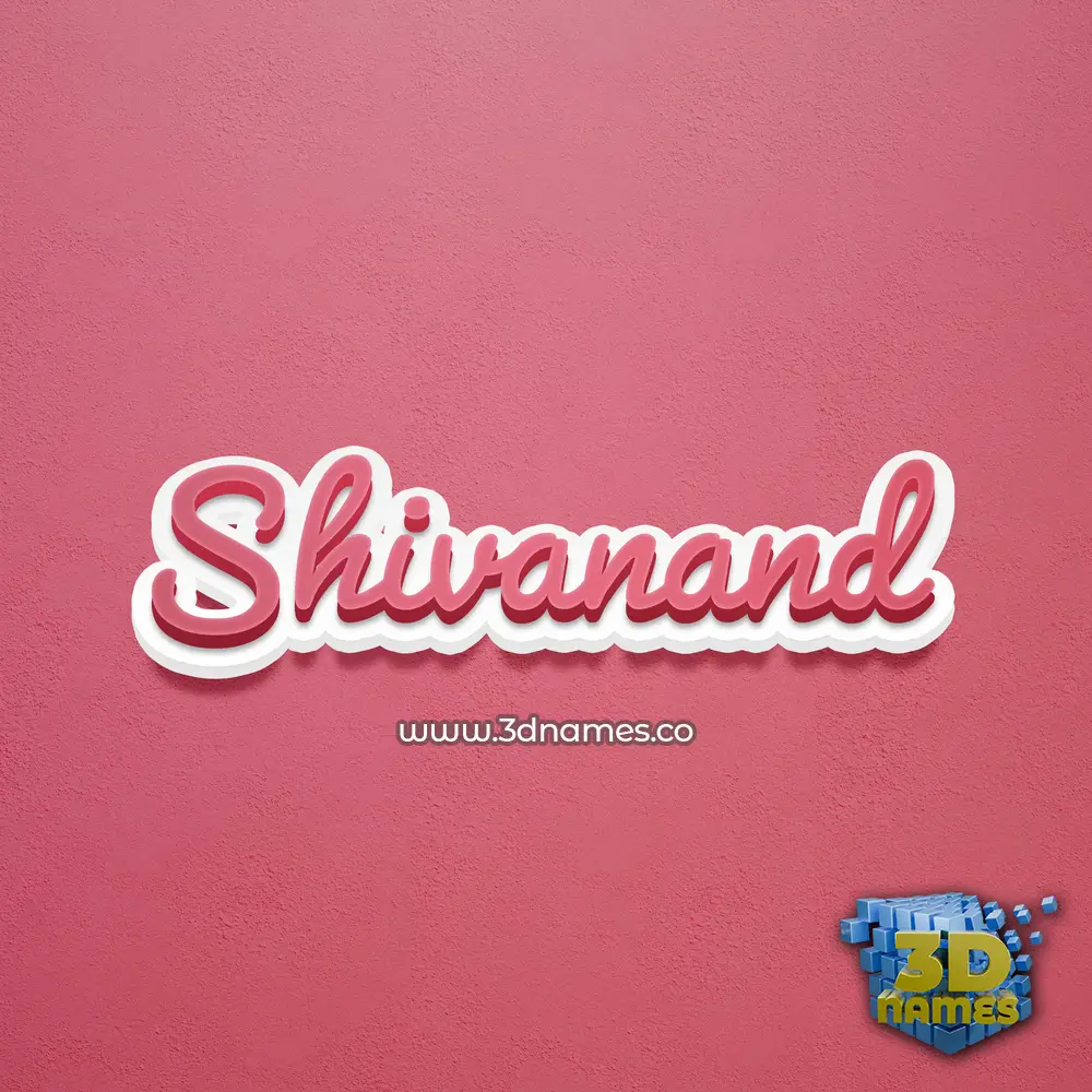 shivanand in Red Scribble style - 3D name wallpaper
