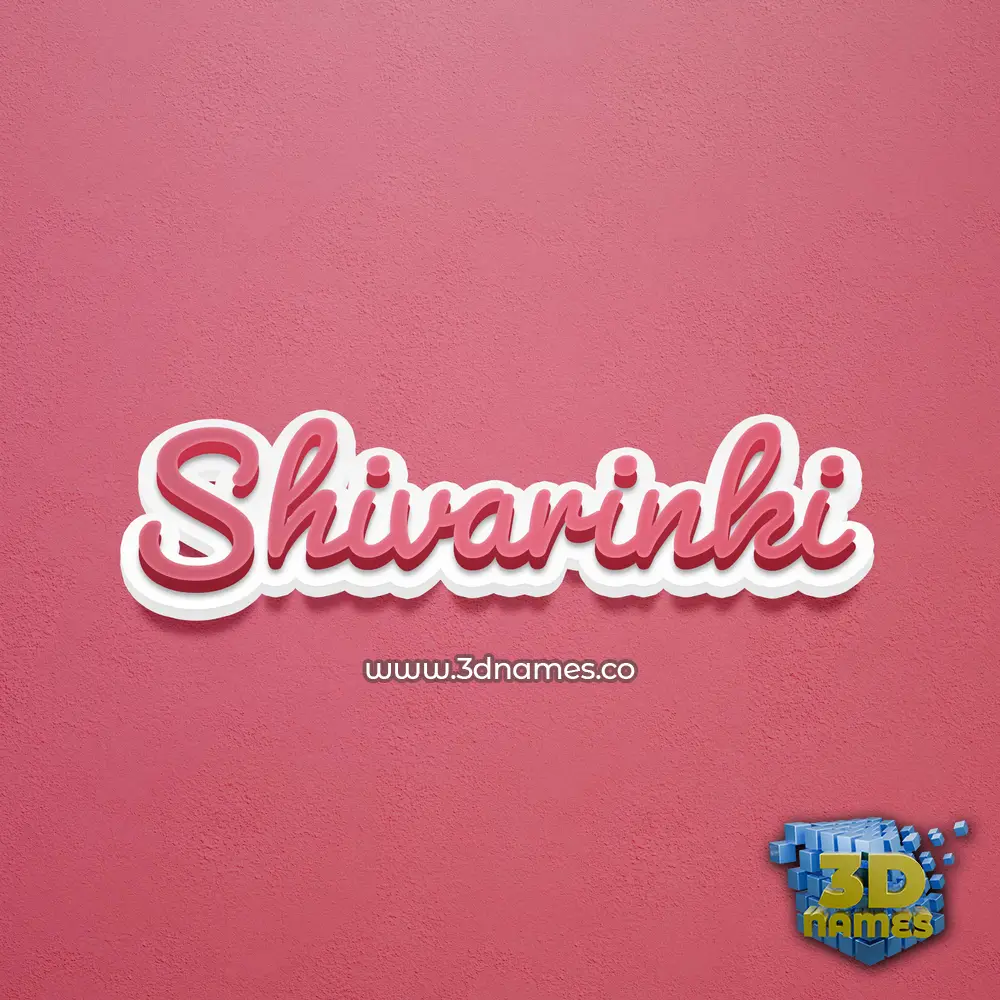 shivarinki in Red Scribble style - 3D name wallpaper