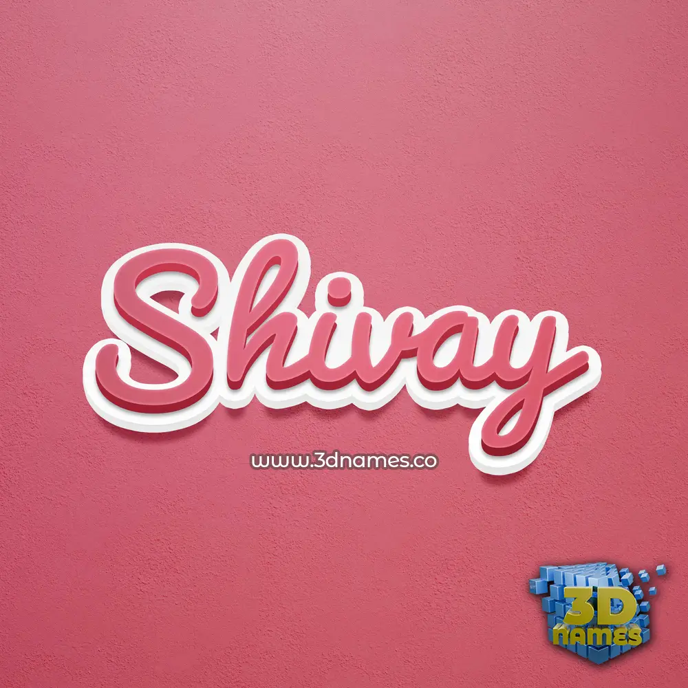 shivay in Red Scribble style - 3D name wallpaper