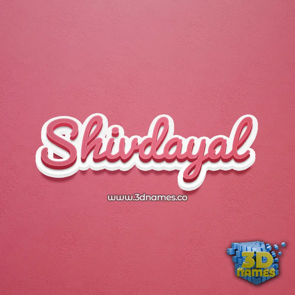 shivdayal in Red Scribble style - 3D name wallpaper