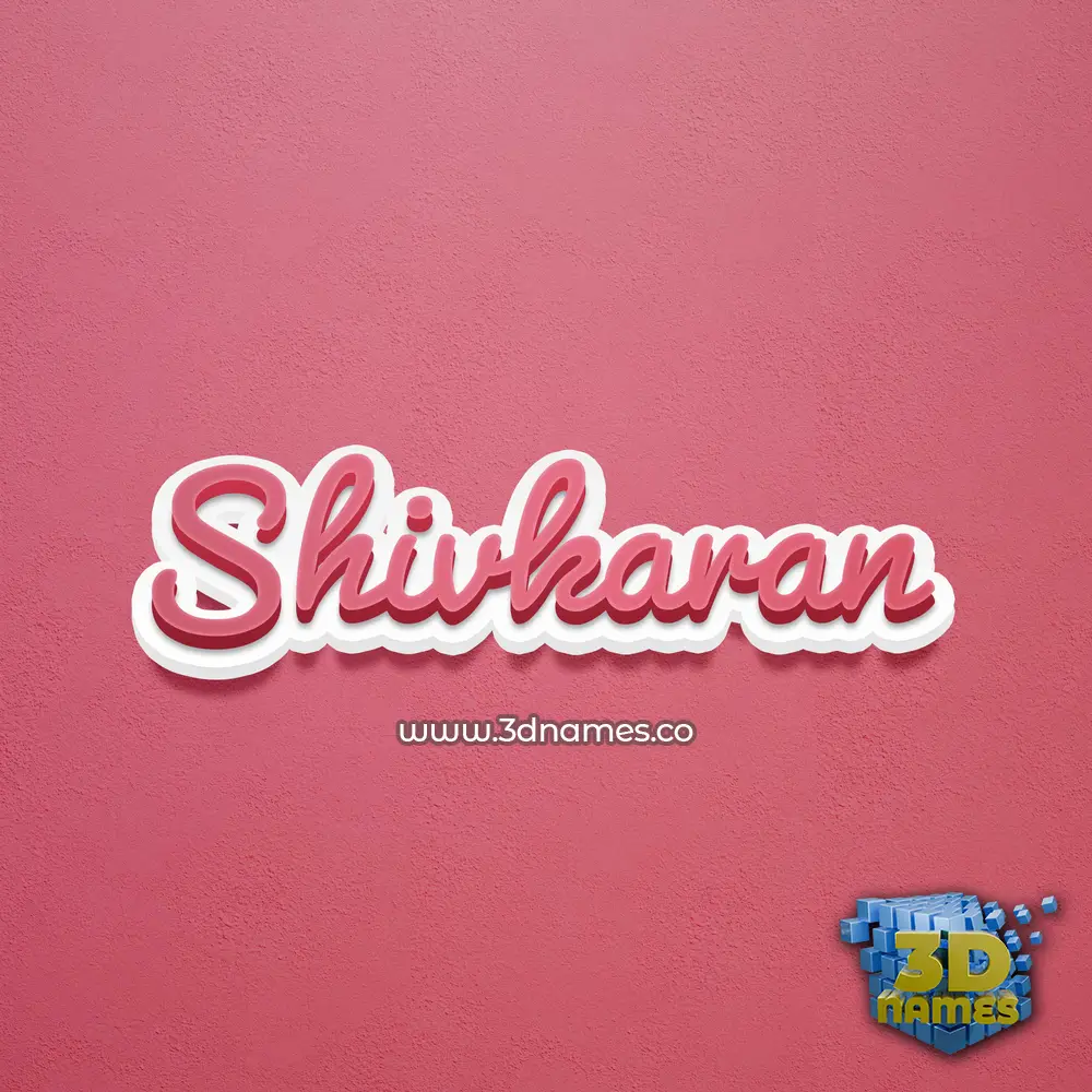 shivkaran in Red Scribble style - 3D name wallpaper