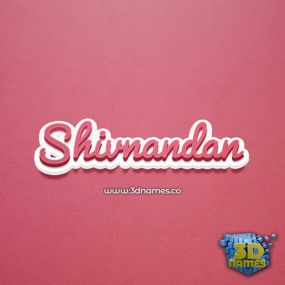 shivnandan in Red Scribble style - 3D name wallpaper