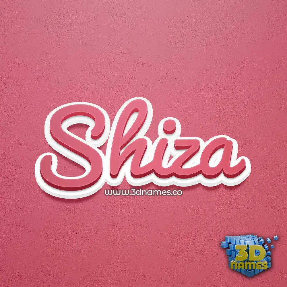 shiza in Red Scribble style - 3D name wallpaper