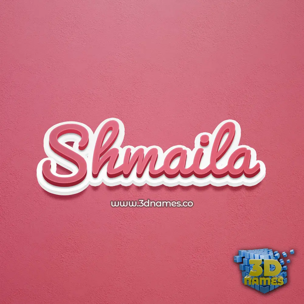 shmaila in Red Scribble style - 3D name wallpaper shmaila in Red Scribble style - 3D name wallpaper