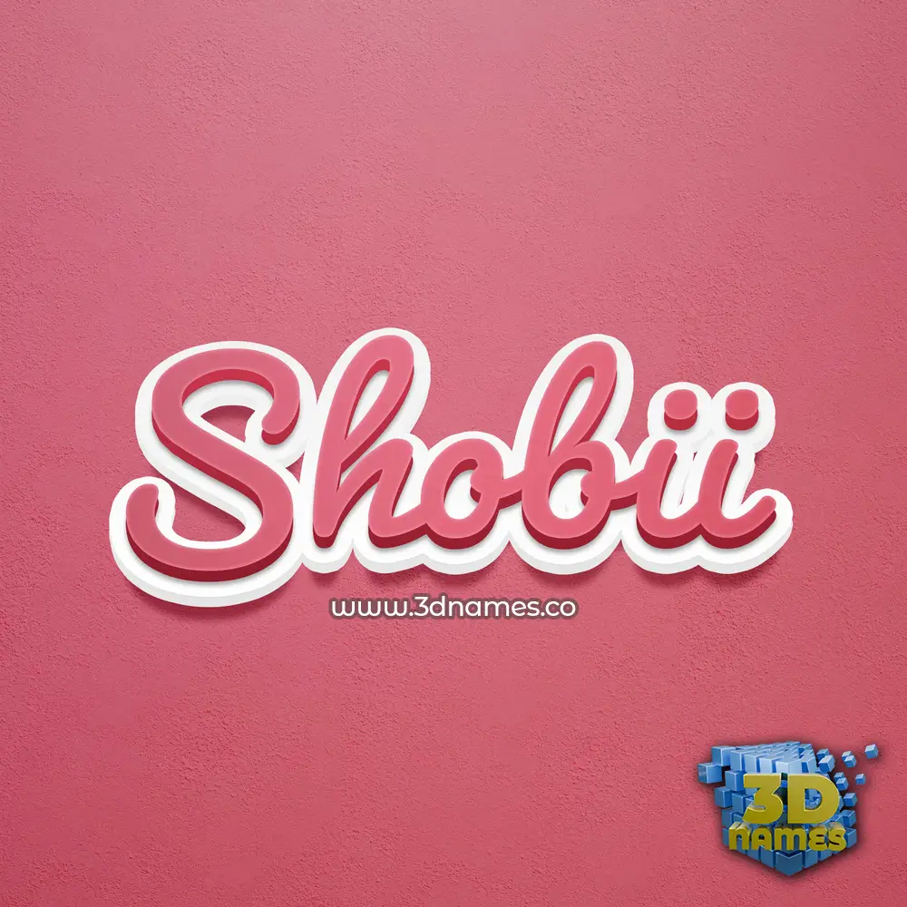 shobii in Red Scribble style - 3D name wallpaper