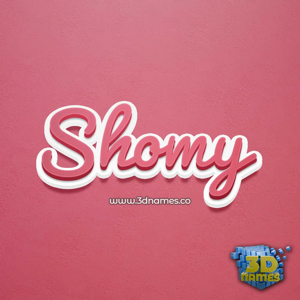 shomy in Red Scribble style - 3D name wallpaper shomy in Red Scribble style - 3D name wallpaper