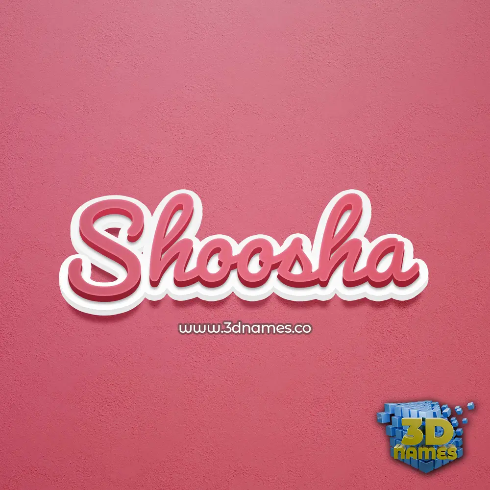 shoosha in Red Scribble style - 3D name wallpaper