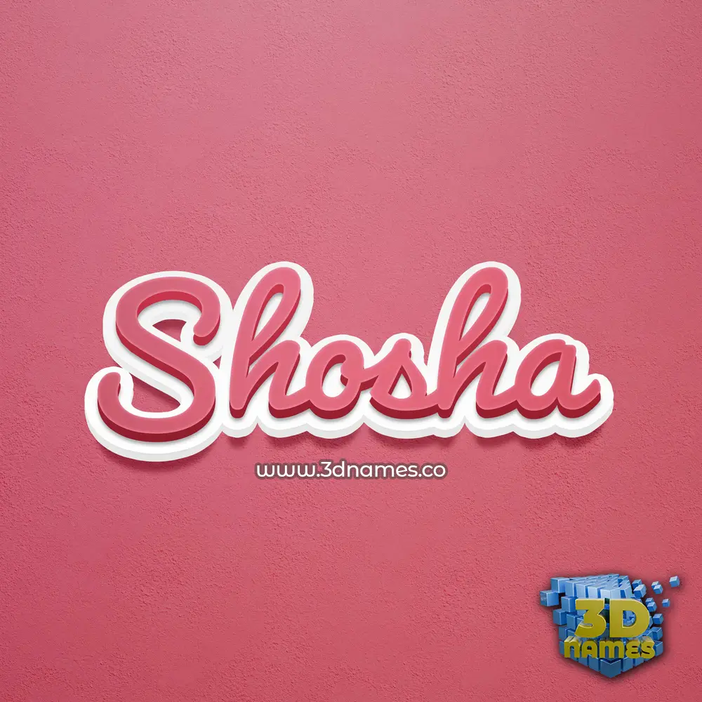 shosha in Red Scribble style - 3D name wallpaper