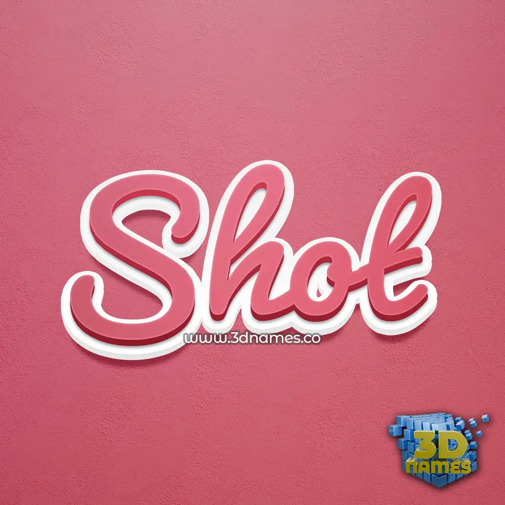 shot in Red Scribble style - 3D name wallpaper shot in Red Scribble style - 3D name wallpaper