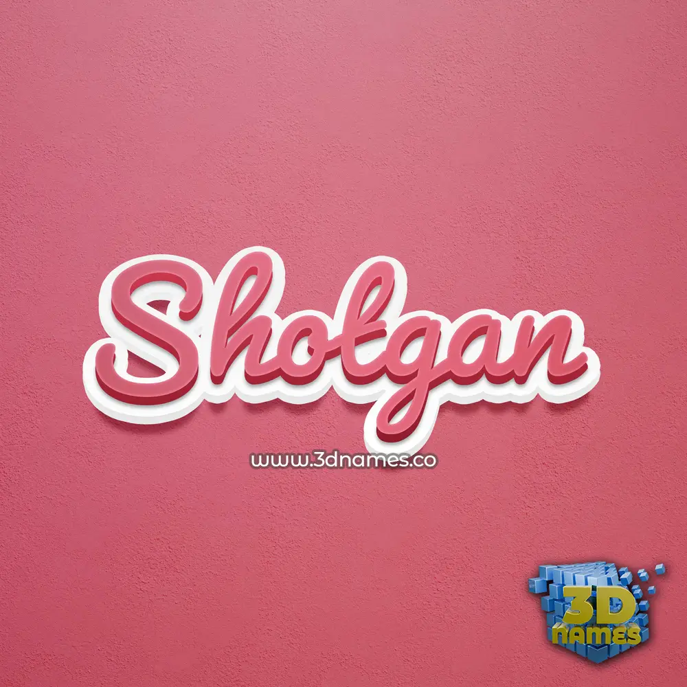 shotgan in Red Scribble style - 3D name wallpaper shotgan in Red Scribble style - 3D name wallpaper