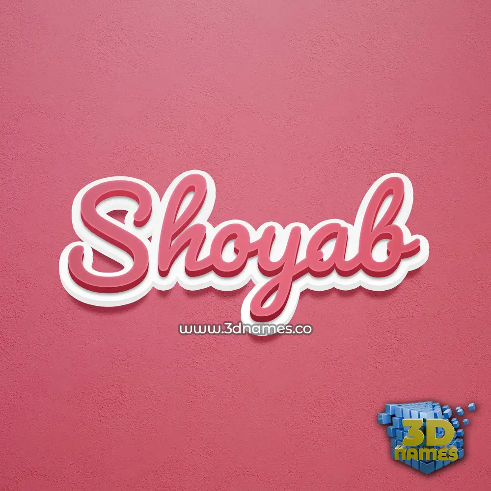 shoyab in Red Scribble style - 3D name wallpaper shoyab in Red Scribble style - 3D name wallpaper