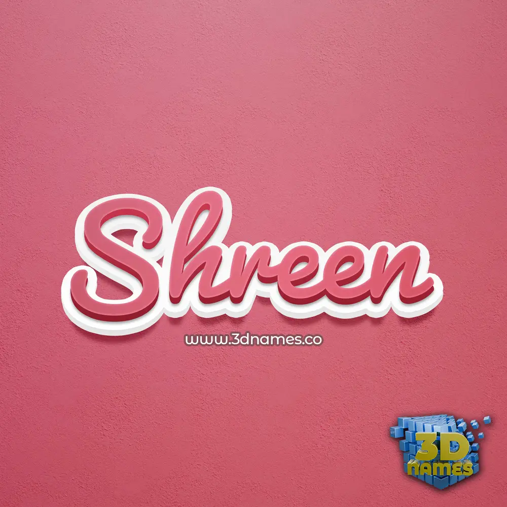 shreen in Red Scribble style - 3D name wallpaper shreen in Red Scribble style - 3D name wallpaper