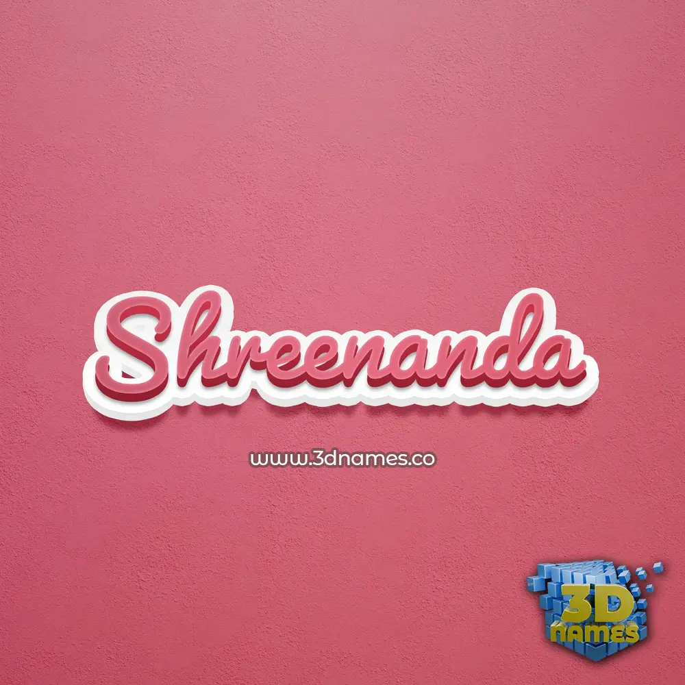 shreenanda in Red Scribble style - 3D name wallpaper