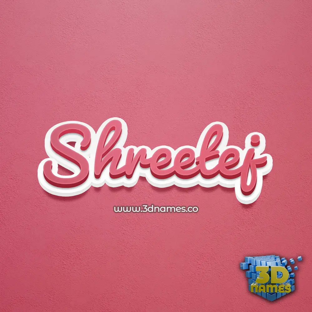shreetej in Red Scribble style - 3D name wallpaper