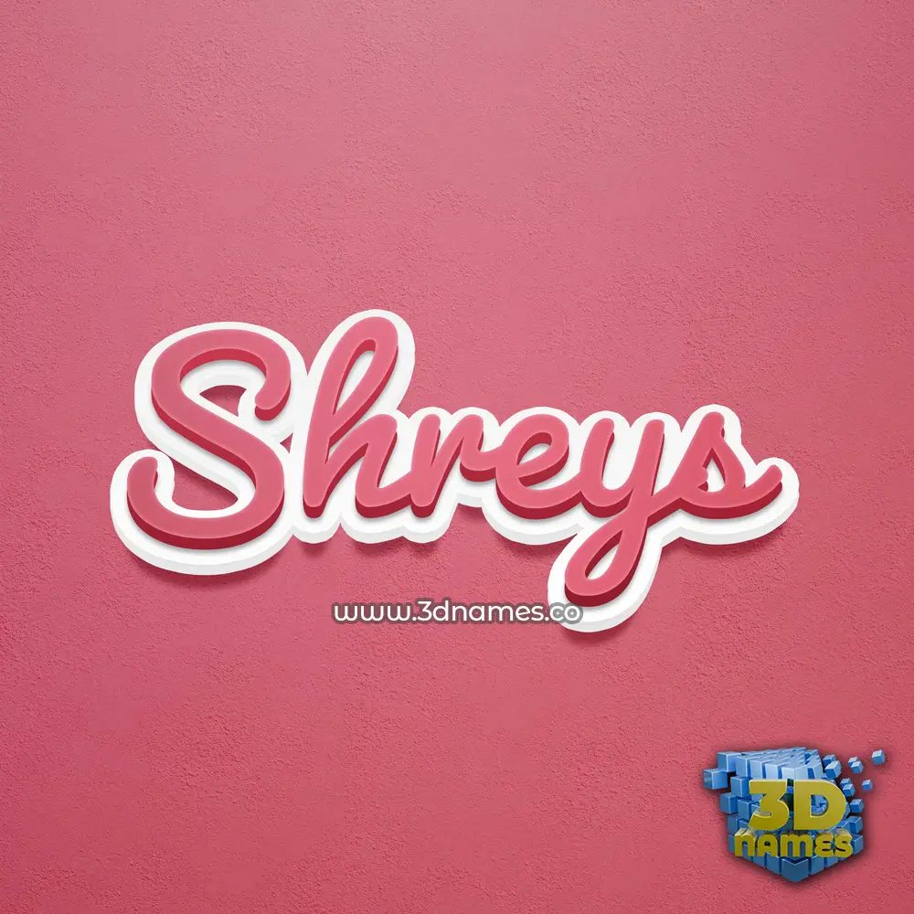 shreys in Red Scribble style - 3D name wallpaper