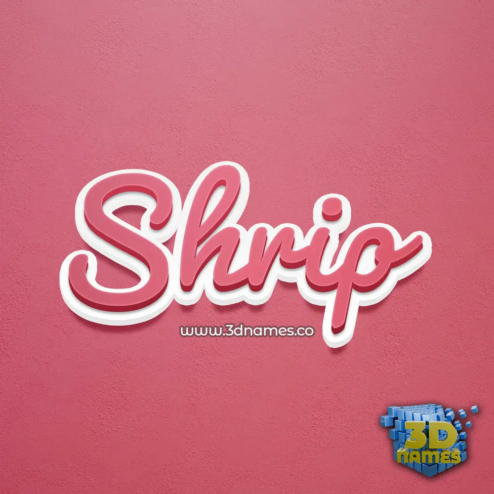 shrip in Red Scribble style - 3D name wallpaper shrip in Red Scribble style - 3D name wallpaper