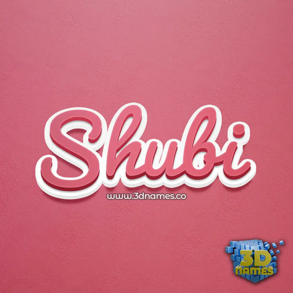 shubi in Red Scribble style - 3D name wallpaper