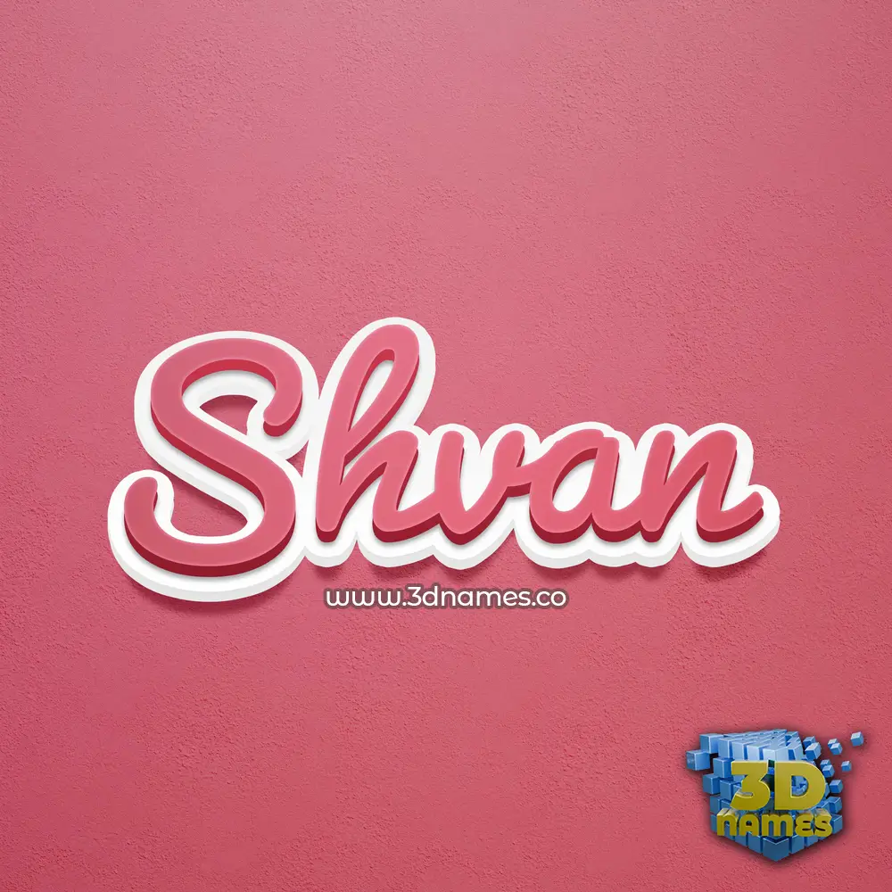 shvan in Red Scribble style - 3D name wallpaper shvan in Red Scribble style - 3D name wallpaper