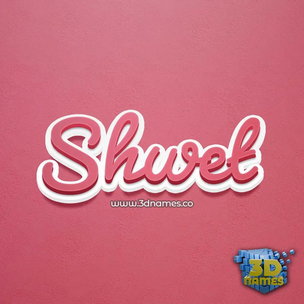 shwet in Red Scribble style - 3D name wallpaper shwet in Red Scribble style - 3D name wallpaper