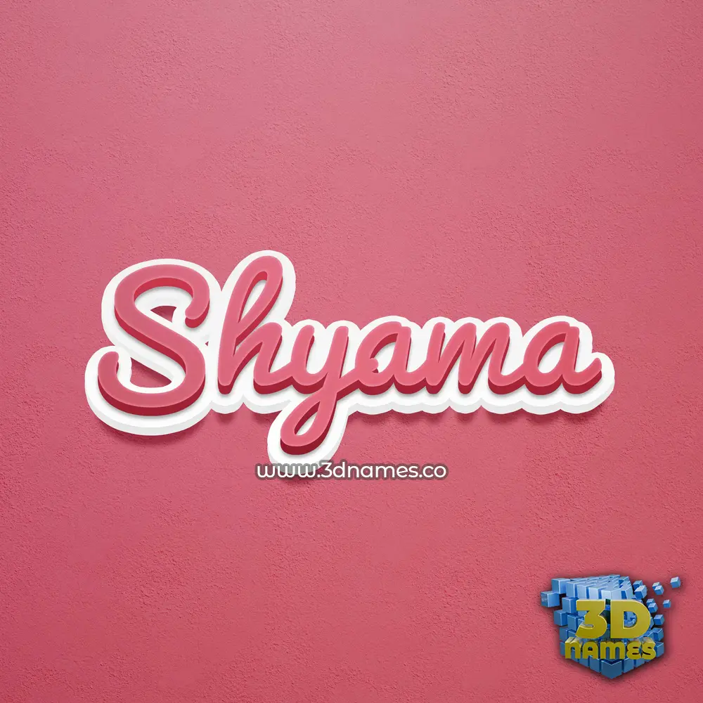 shyama in Red Scribble style - 3D name wallpaper