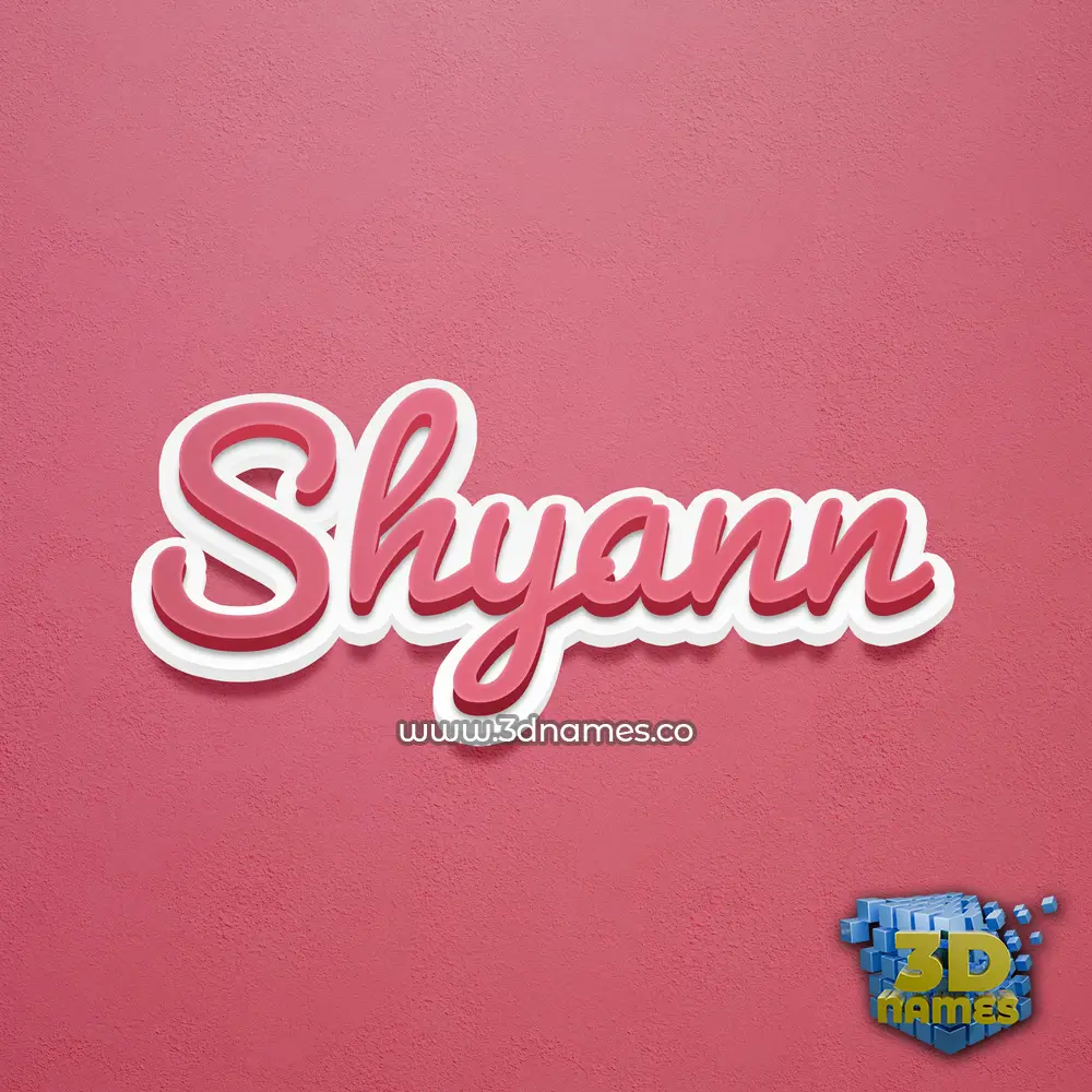 shyann in Red Scribble style - 3D name wallpaper