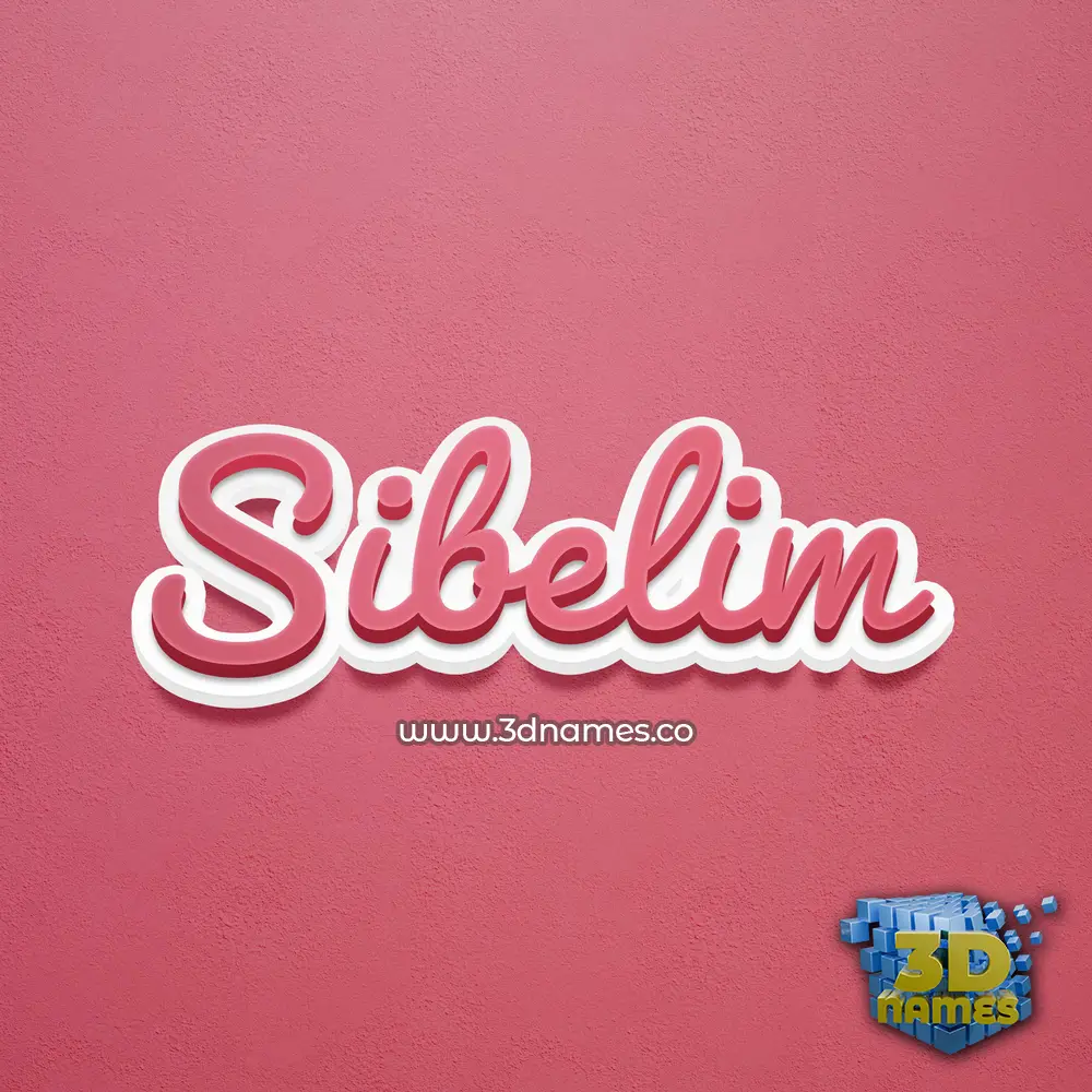 sibelim in Red Scribble style - 3D name wallpaper sibelim in Red Scribble style - 3D name wallpaper