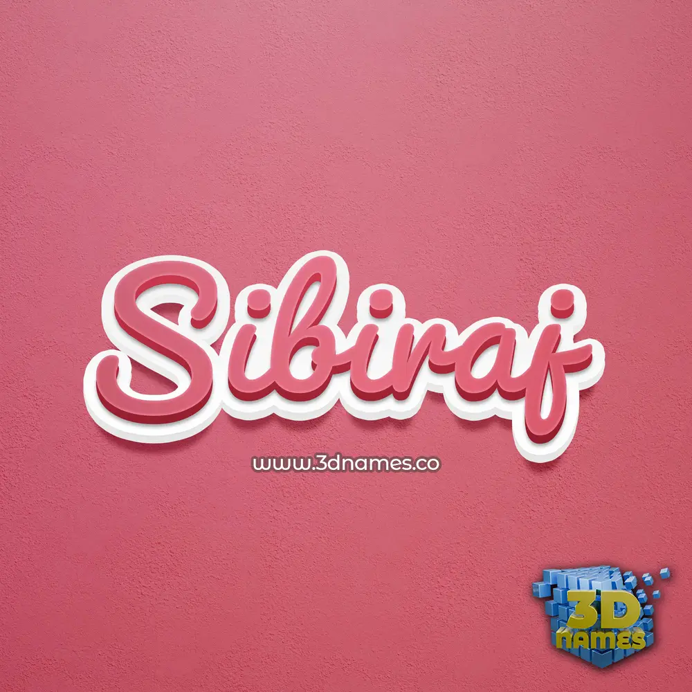 sibiraj in Red Scribble style - 3D name wallpaper