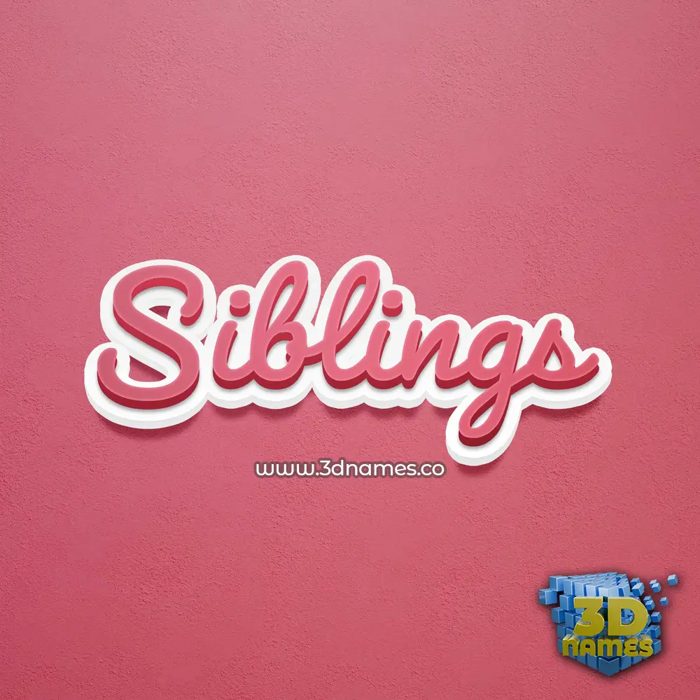 siblings in Red Scribble style - 3D name wallpaper siblings in Red Scribble style - 3D name wallpaper