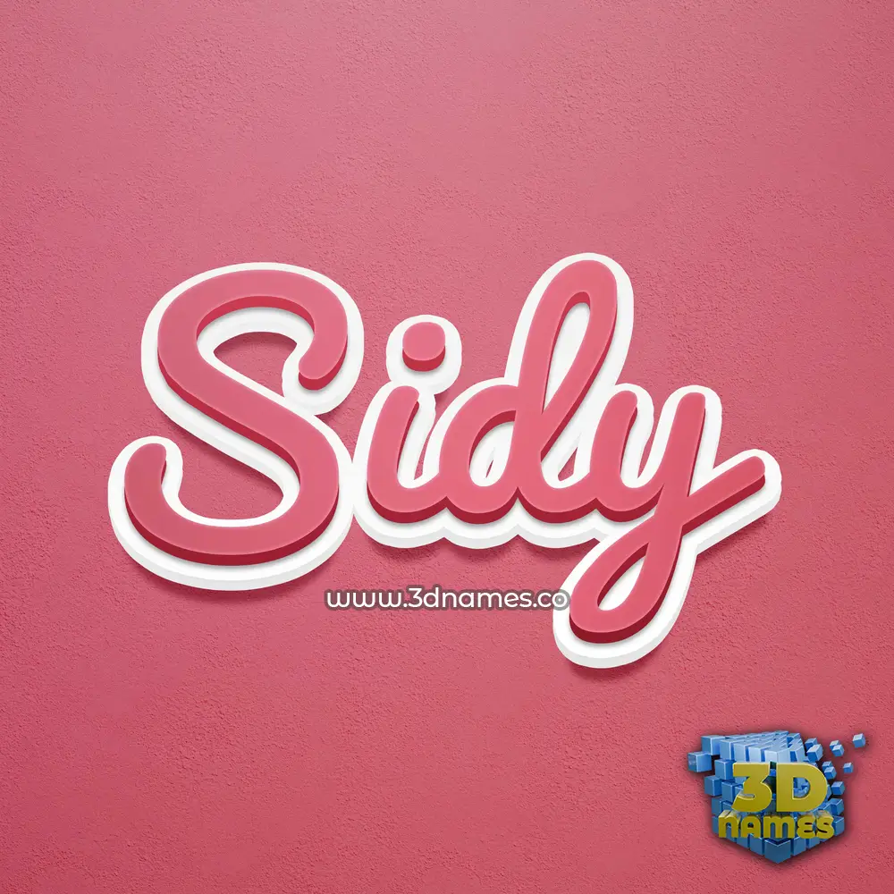 sidy in Red Scribble style - 3D name wallpaper sidy in Red Scribble style - 3D name wallpaper