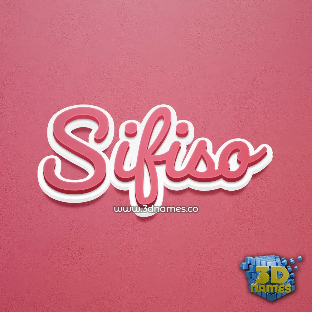 sifiso in Red Scribble style - 3D name wallpaper