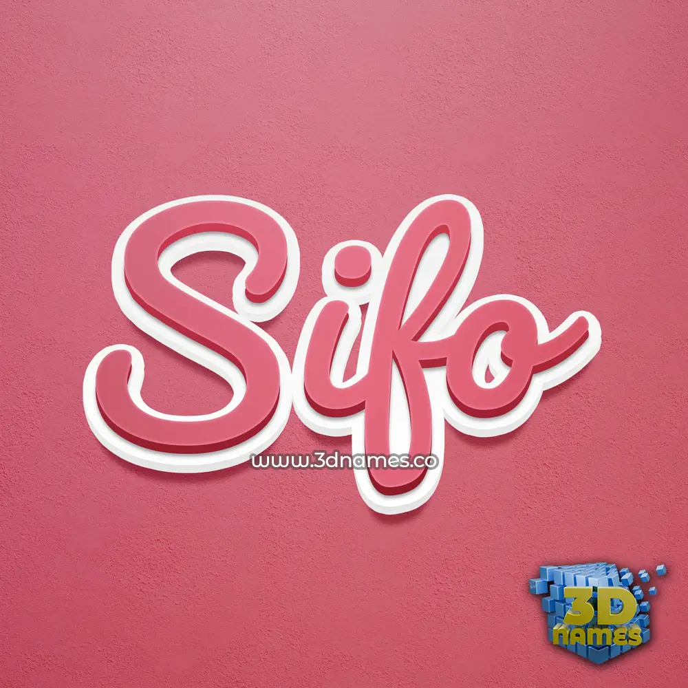 sifo in Red Scribble style - 3D name wallpaper