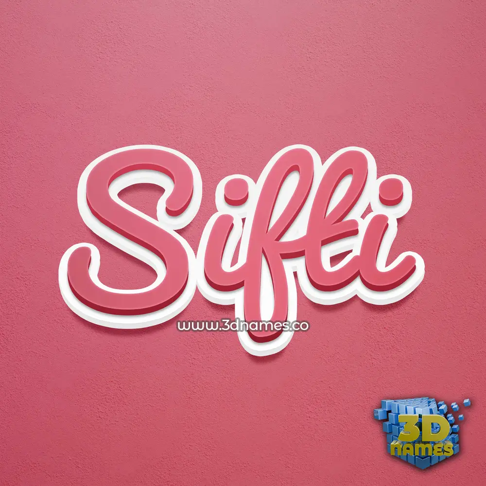 sifti in Red Scribble style - 3D name wallpaper