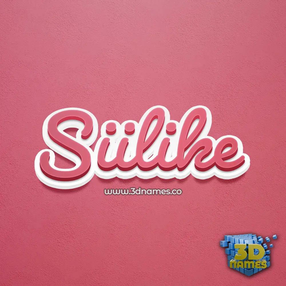 siilike in Red Scribble style - 3D name wallpaper