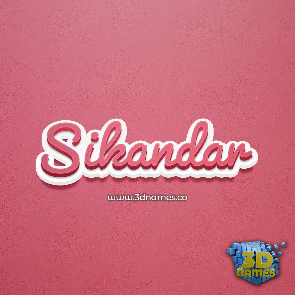 sikandar in Red Scribble style - 3D name wallpaper sikandar in Red Scribble style - 3D name wallpaper