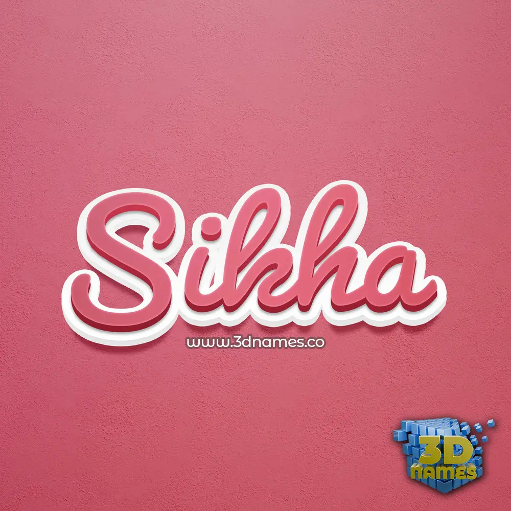 sikha in Red Scribble style - 3D name wallpaper sikha in Red Scribble style - 3D name wallpaper
